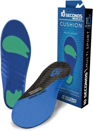 10 Seconds 3100 Multi-Sport Cushion Insoles, 1 Pair