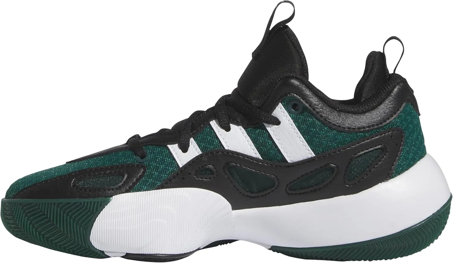 adidas Basketball Shoes, Collegiate Green Core Black Cloud White, 8 US Unisex Big Kid