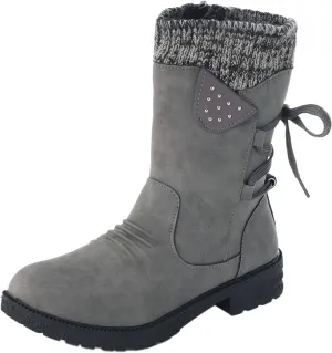 AMDBEL Cowboy Boots for Women, Cowgirl Boots Women Fringe Cowboy Boots Square Toe Mid Calf Chunky Heel Tassel Western Boots