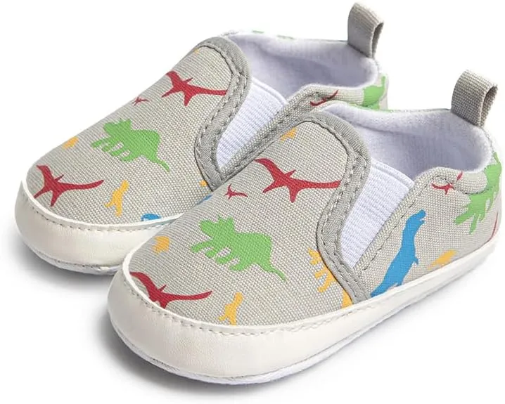 Baby Boys Girls Canvas Shoes Non-Slip Soft Sole Slip-on Newborn Infant Toddler Sneakers