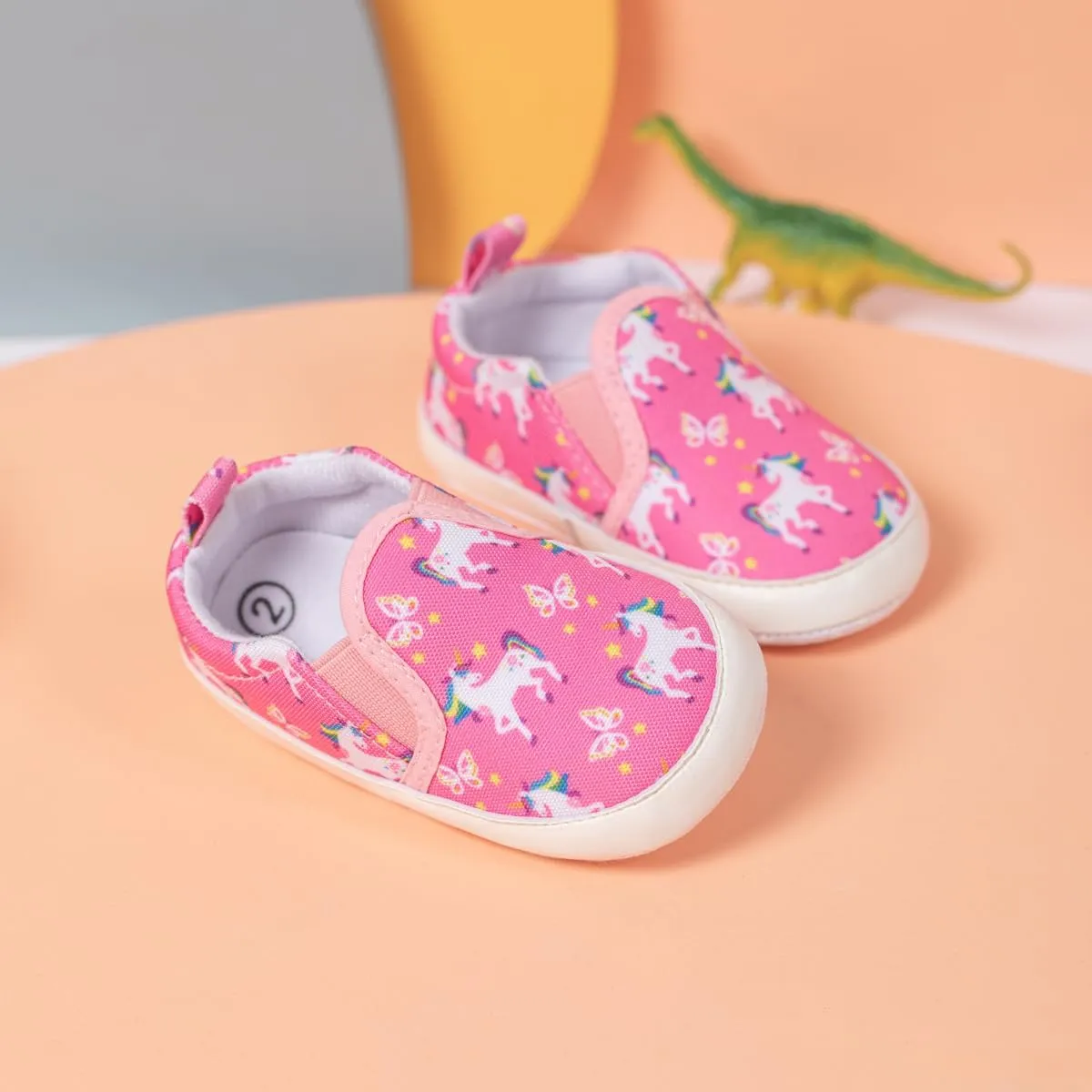 Baby Boys Girls Canvas Shoes Non-Slip Soft Sole Slip-on Newborn Infant Toddler Sneakers