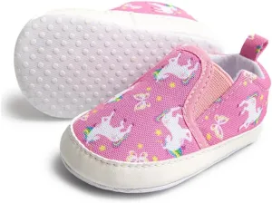 Baby Boys Girls Canvas Shoes Non-Slip Soft Sole Slip-on Newborn Infant Toddler Sneakers