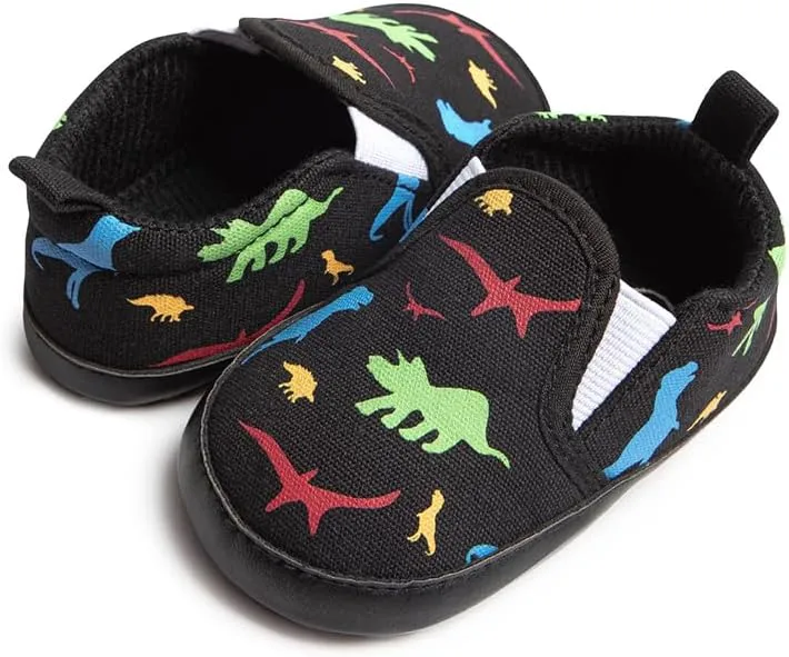 Baby Boys Girls Canvas Shoes Non-Slip Soft Sole Slip-on Newborn Infant Toddler Sneakers