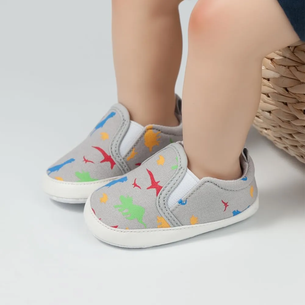 Baby Boys Girls Canvas Shoes Non-Slip Soft Sole Slip-on Newborn Infant Toddler Sneakers