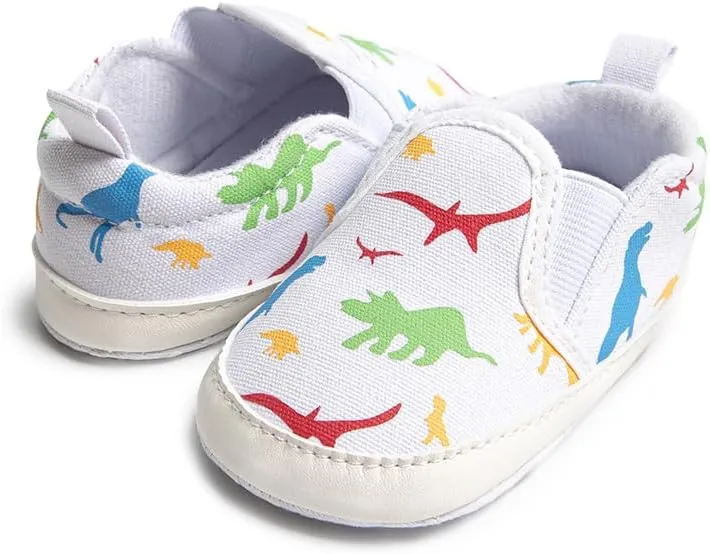 Baby Boys Girls Canvas Shoes Non-Slip Soft Sole Slip-on Newborn Infant Toddler Sneakers