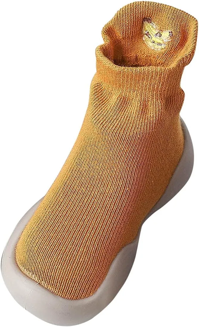 Baby First Walking Shoes,0-4 Years Toddler Boys Girls Walkers Shoes Indoor Solid Soft Casual Elastic Socks Shoes