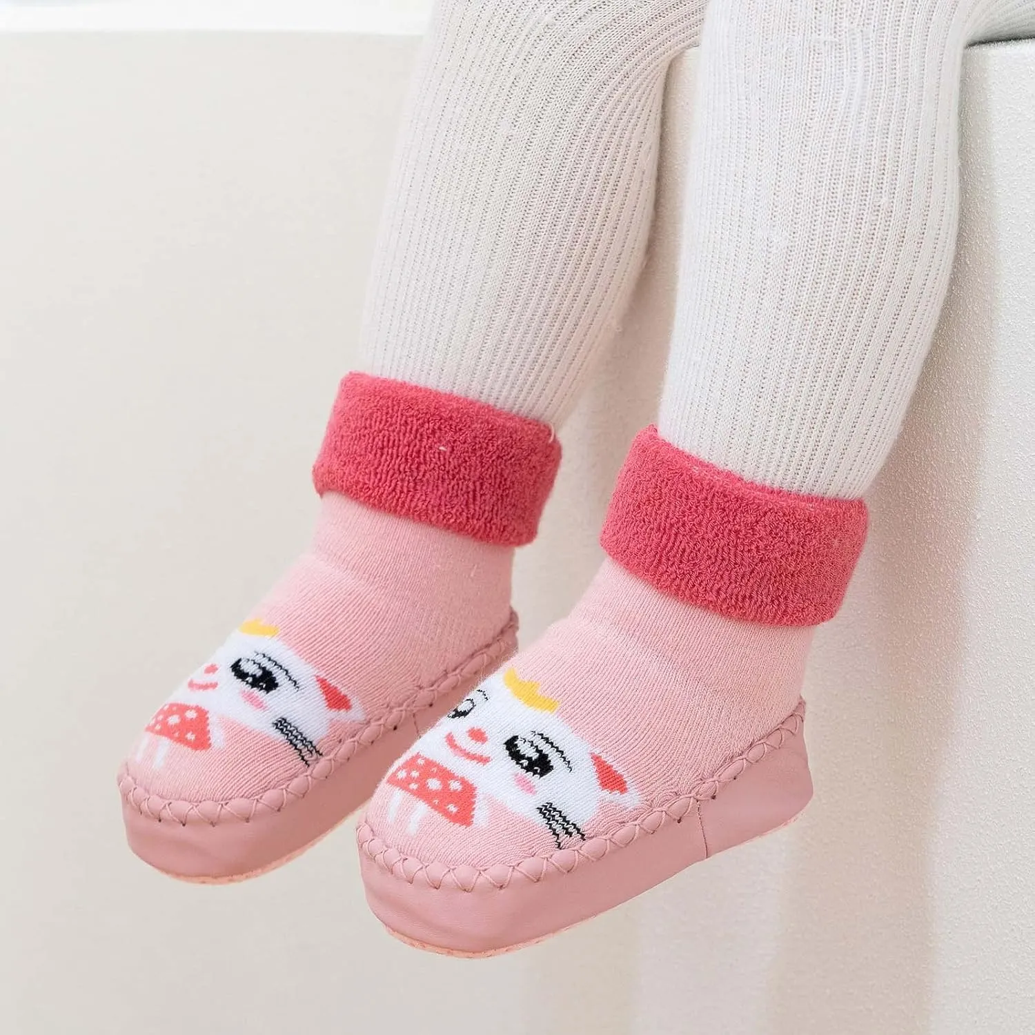 Baby Girl Shoes,Autumn Winter Baby Shoes Cute Rabbit Bear Cartoon Children Cotton Warm Soft Non Slip Floor Boots
