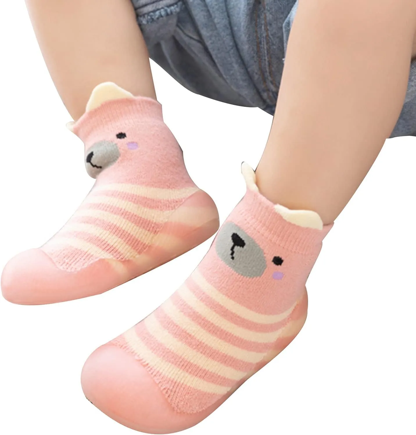Baby Girl Shoes,Kids Toddler Baby Boys Girls Solid Warm Knit Soft Sole Rubber Shoes Sock Slipper Stocking Girls Shoes