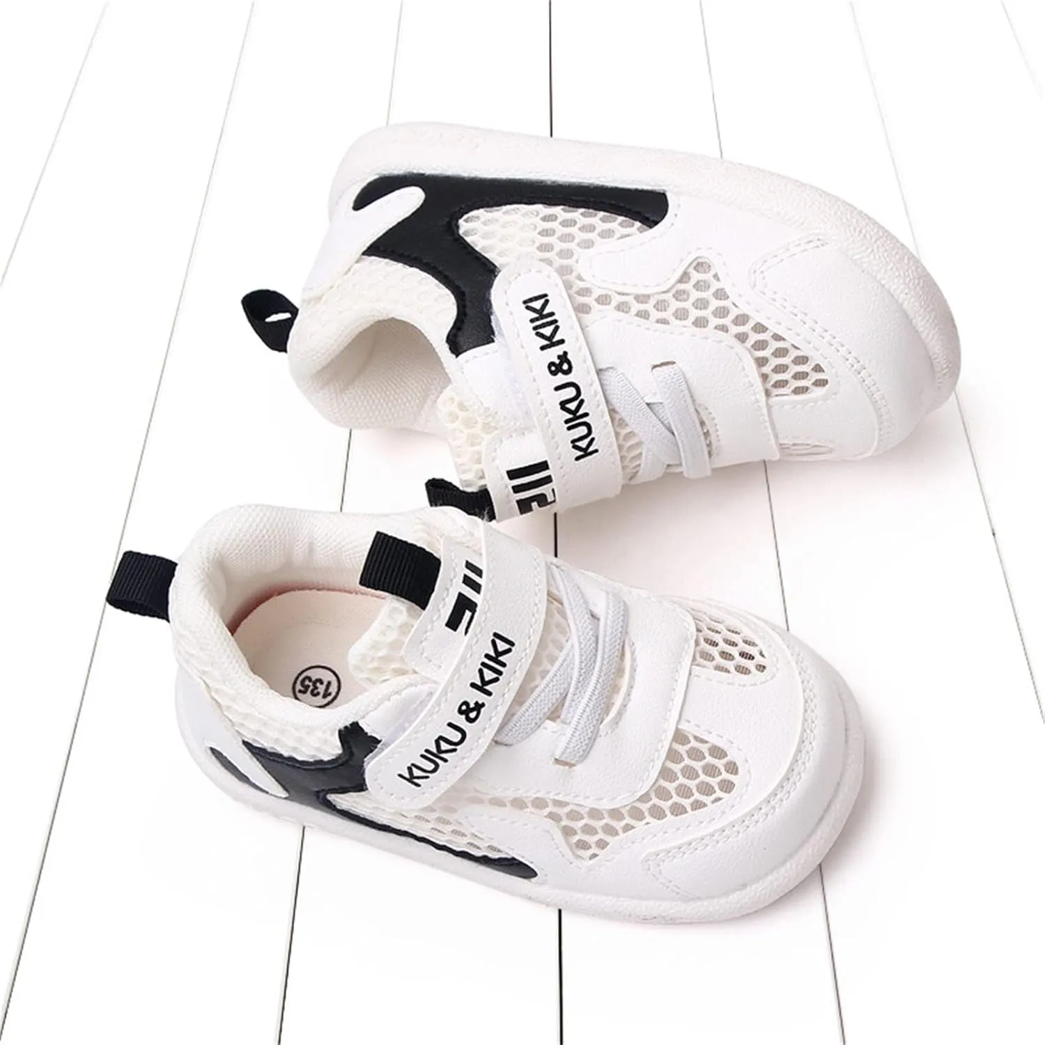 Baby Shoes Toddler Boys Girls Lightweight Fashion Shoes Kids Non-Slip Breathable Slip on Sneakers Tennis Shoes