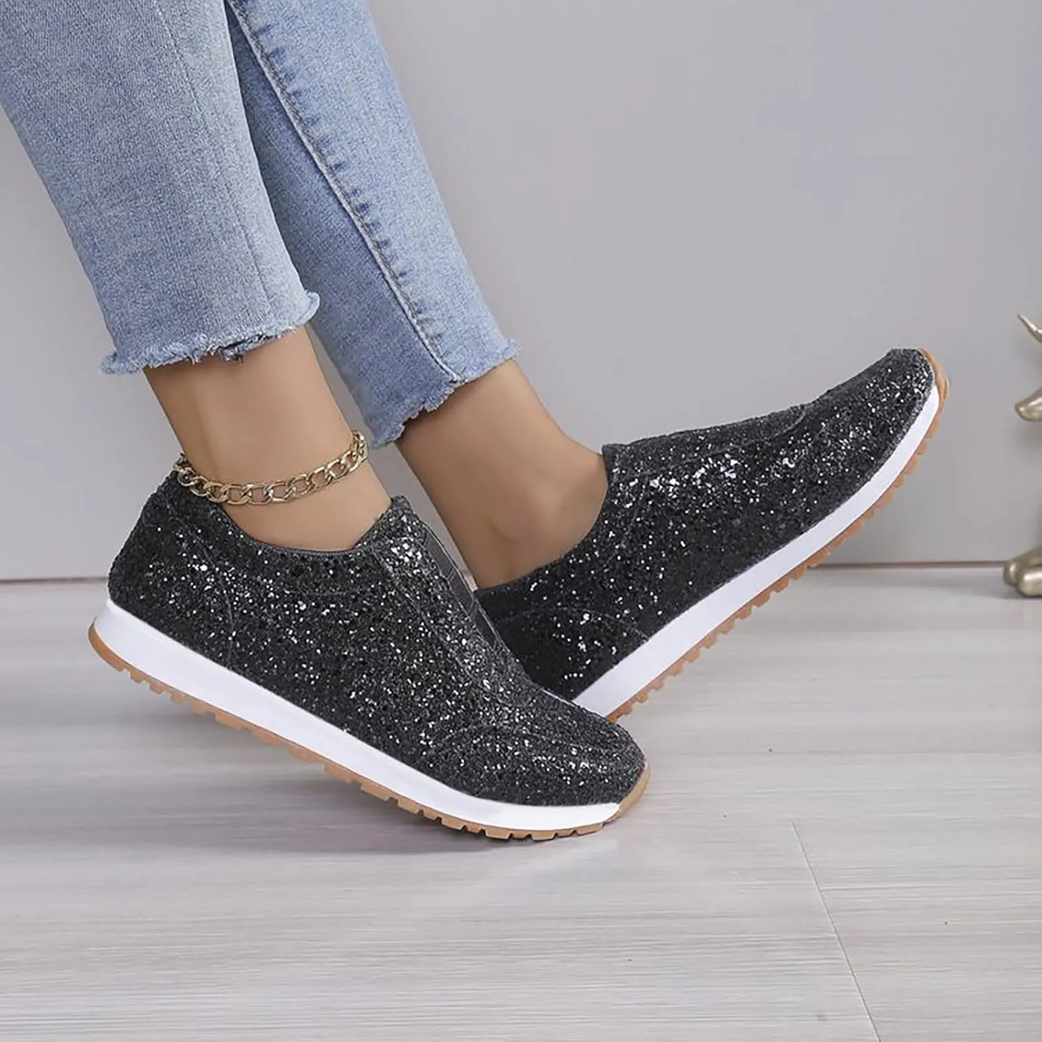 Barefoot Shoes Men Womens Slip On Sneakers with Arch Support Womens Loafers with Arch Support Flat Bottom Fashion Women's Christmas Shoes Slip on Non Slip Low Top Casual