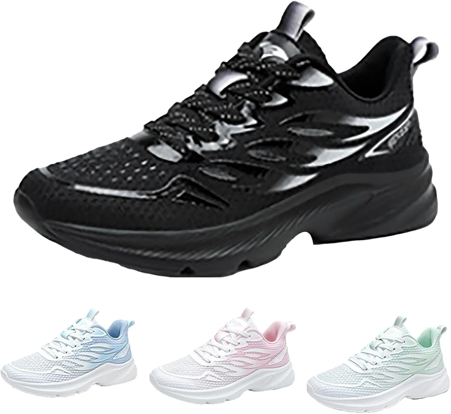 Basketball Shoes for MenPlatform Sneakers for Women Fashion Black Loafers Women Comfortable Slip On Soft Sole Christmas Shoes for Women Round Toe Slip On Casual
