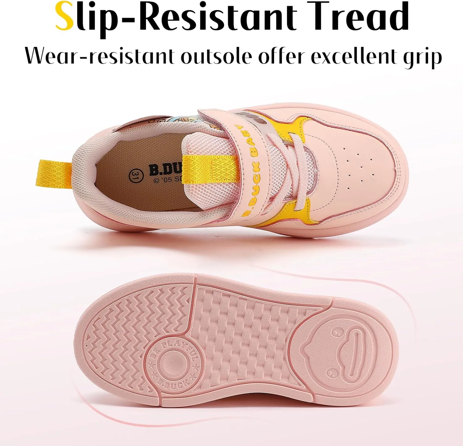 B.Duck Toddler Shoes for Girl and Boy [Comfortable & Fashionable] Kids Shoe Toddler Tennis Shoes Toddler Sneakers for Toddler/Little Kid Toddler Shoes Size 6-Big Kid 1