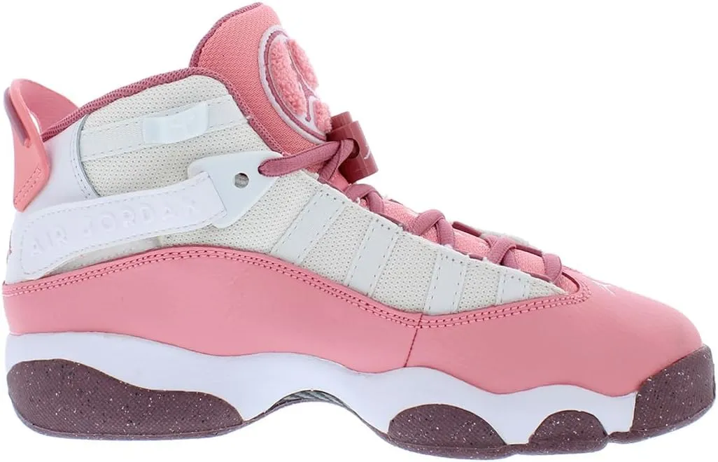 Big Kid's Jordan 6 Rings White/Mystic Hibiscus (323419 116)