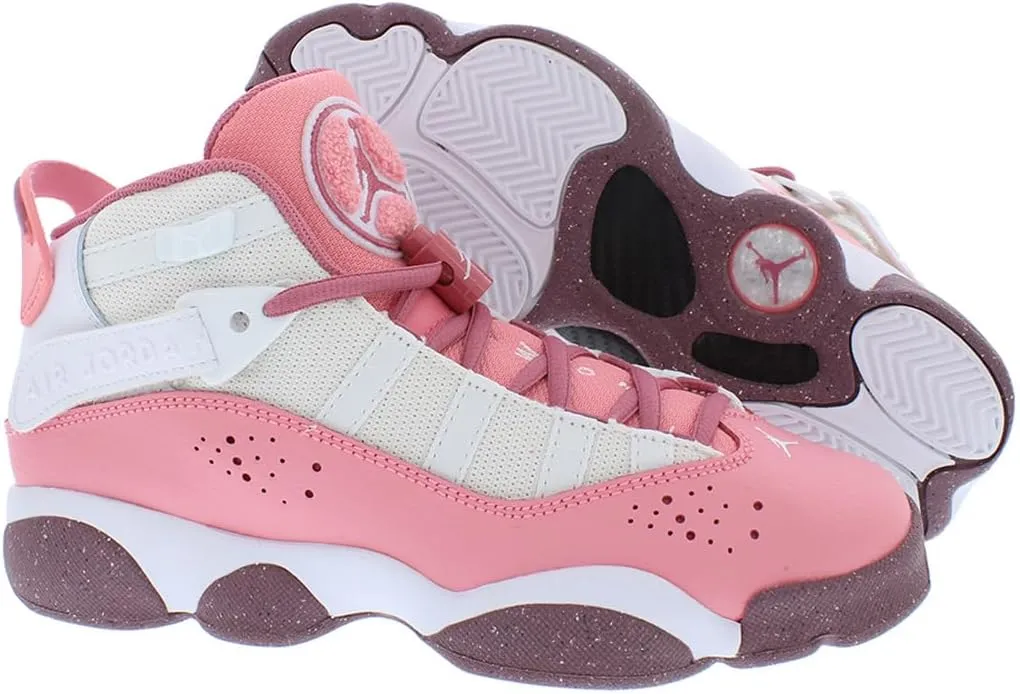 Big Kid's Jordan 6 Rings White/Mystic Hibiscus (323419 116)