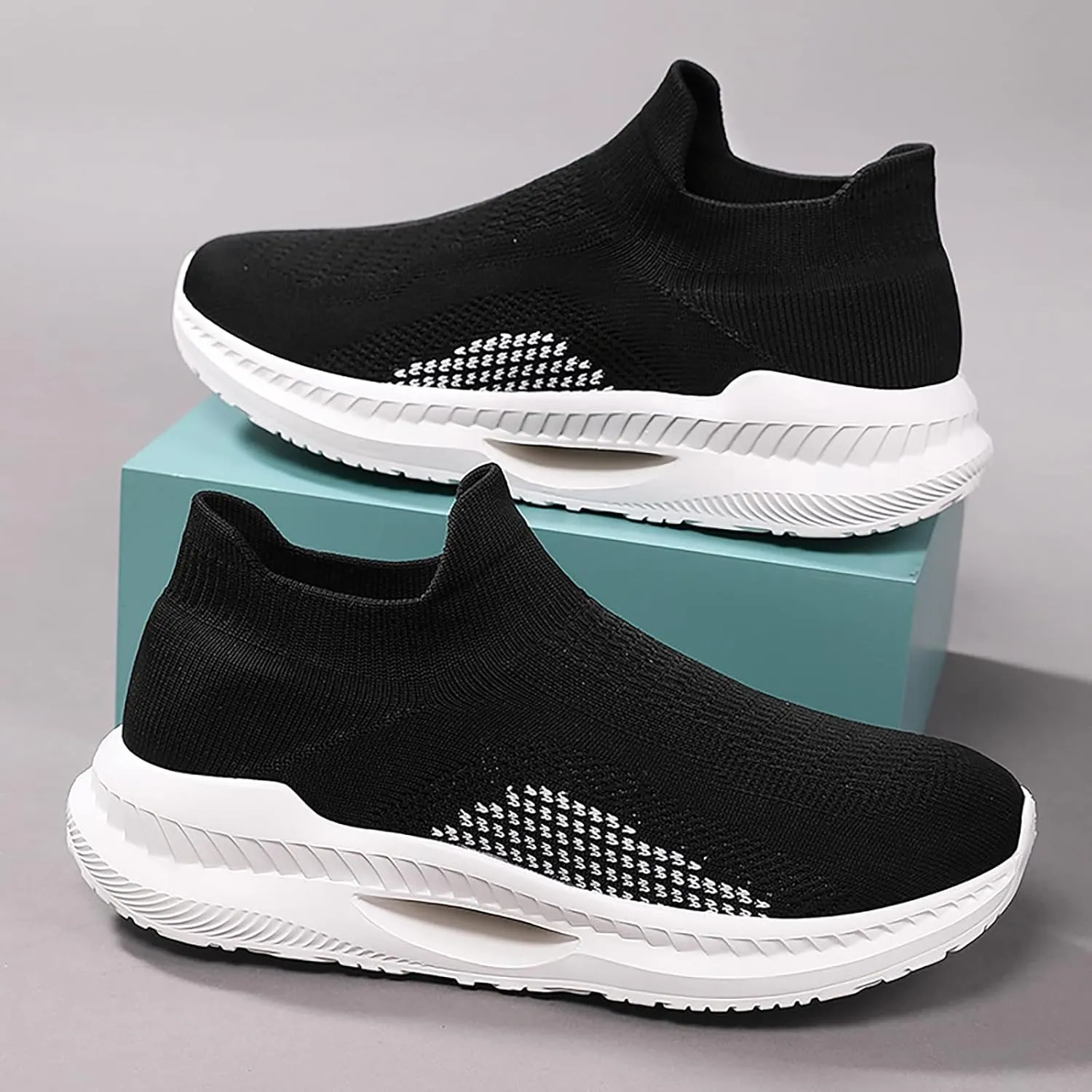 Black Tennis Shoes Women Slip Ons Womens Tennis Shoes Size 8.5 Slip On Casual Shoes for Women 2023 Wide Orthopedic Plantar Fasciitis Shoes Women Black Flats Ropa De Ejercicios para Mujer Gym