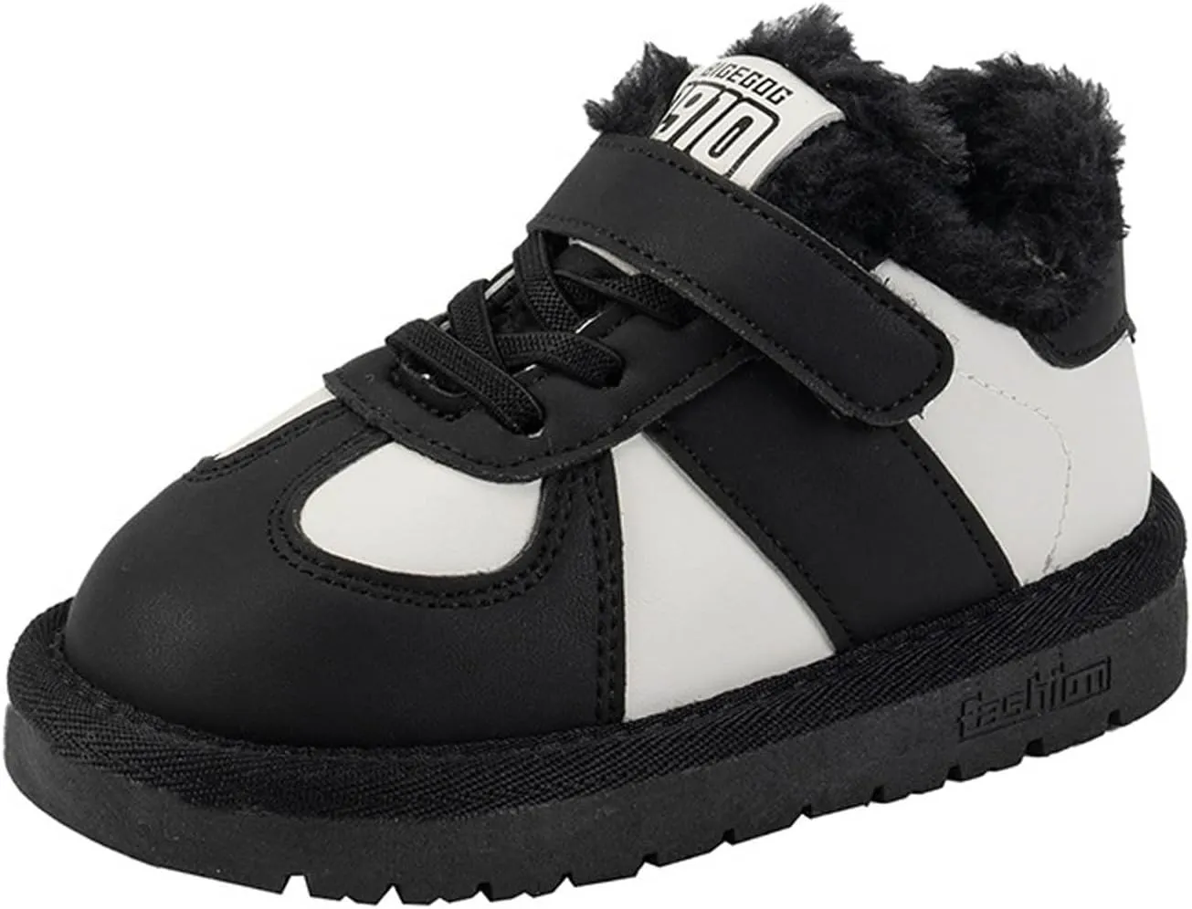 Boy Walking Shoes Non Slip Slip On Sneaker Plush Lined Hiking Boots Lace Up Snow Ankle Boots Platform Boots