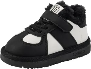 Boy Walking Shoes Non Slip Slip On Sneaker Plush Lined Hiking Boots Lace Up Snow Ankle Boots Platform Boots