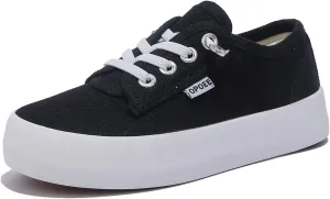 Boys and Girls, Low Cut Children's Canvas Shoes, Wide Fitting Lazy Skateboard Shoes