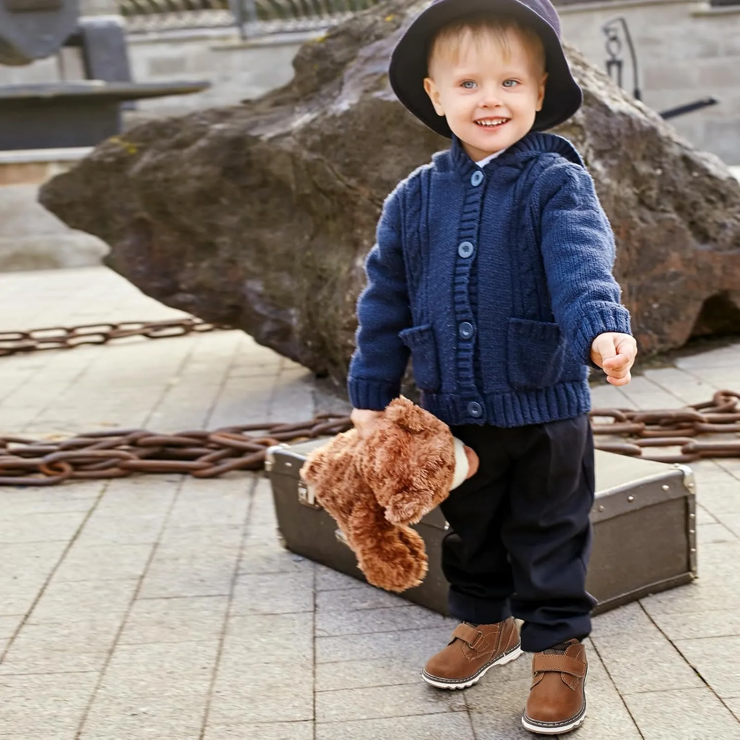 Boys Ankle Boots Kids Winter Walking Boots Shoes Boy Zipper Boot Hiking Boots