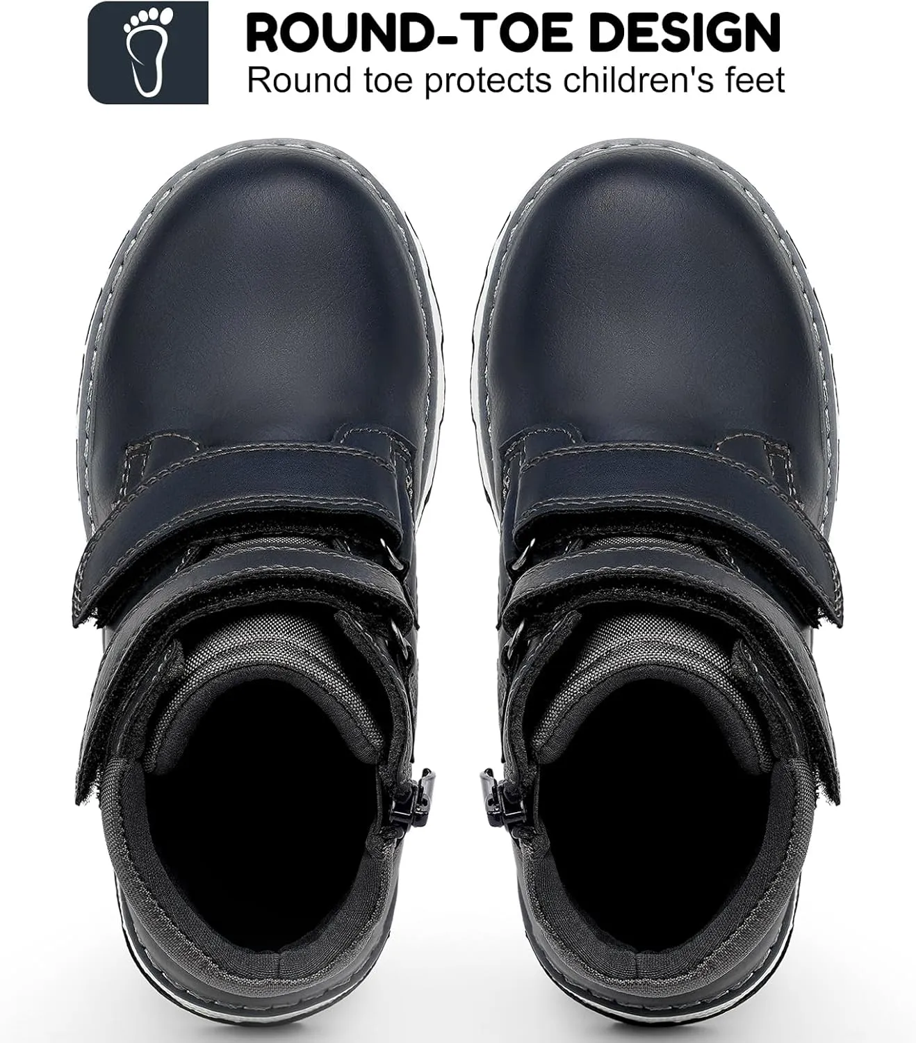 Boys Ankle Boots Kids Winter Walking Boots Shoes Boy Zipper Boot Hiking Boots