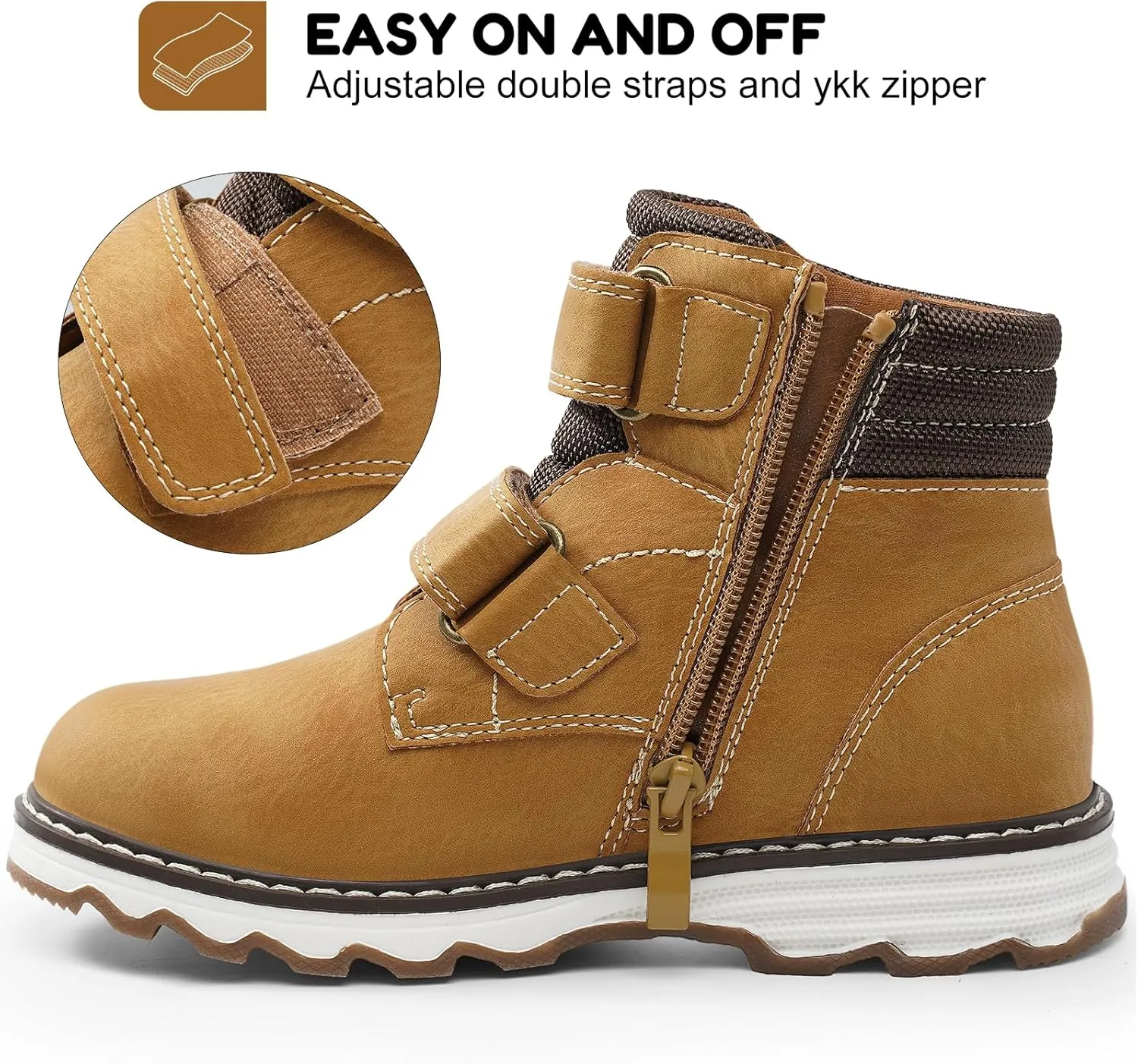 Boys Ankle Boots Kids Winter Walking Boots Shoes Boy Zipper Boot Hiking Boots