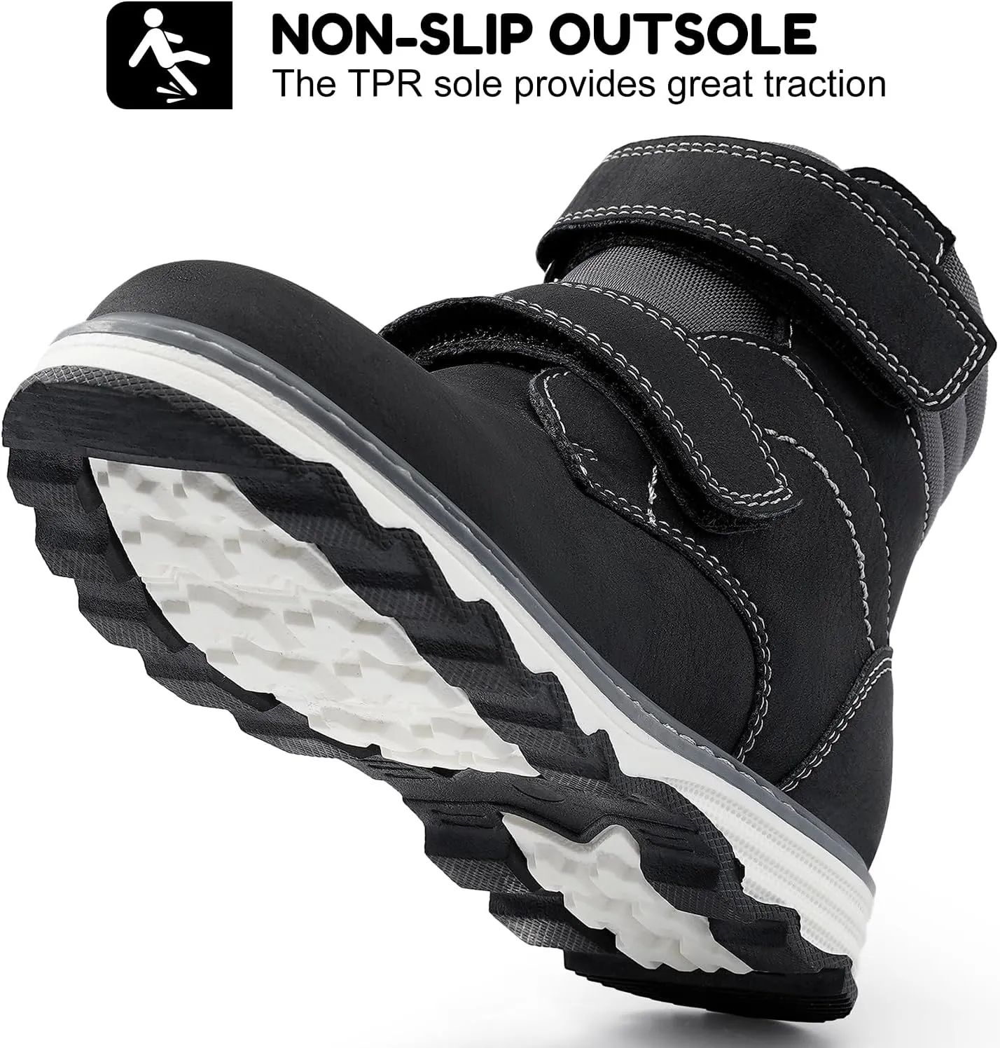 Boys Ankle Boots Kids Winter Walking Boots Shoes Boy Zipper Boot Hiking Boots