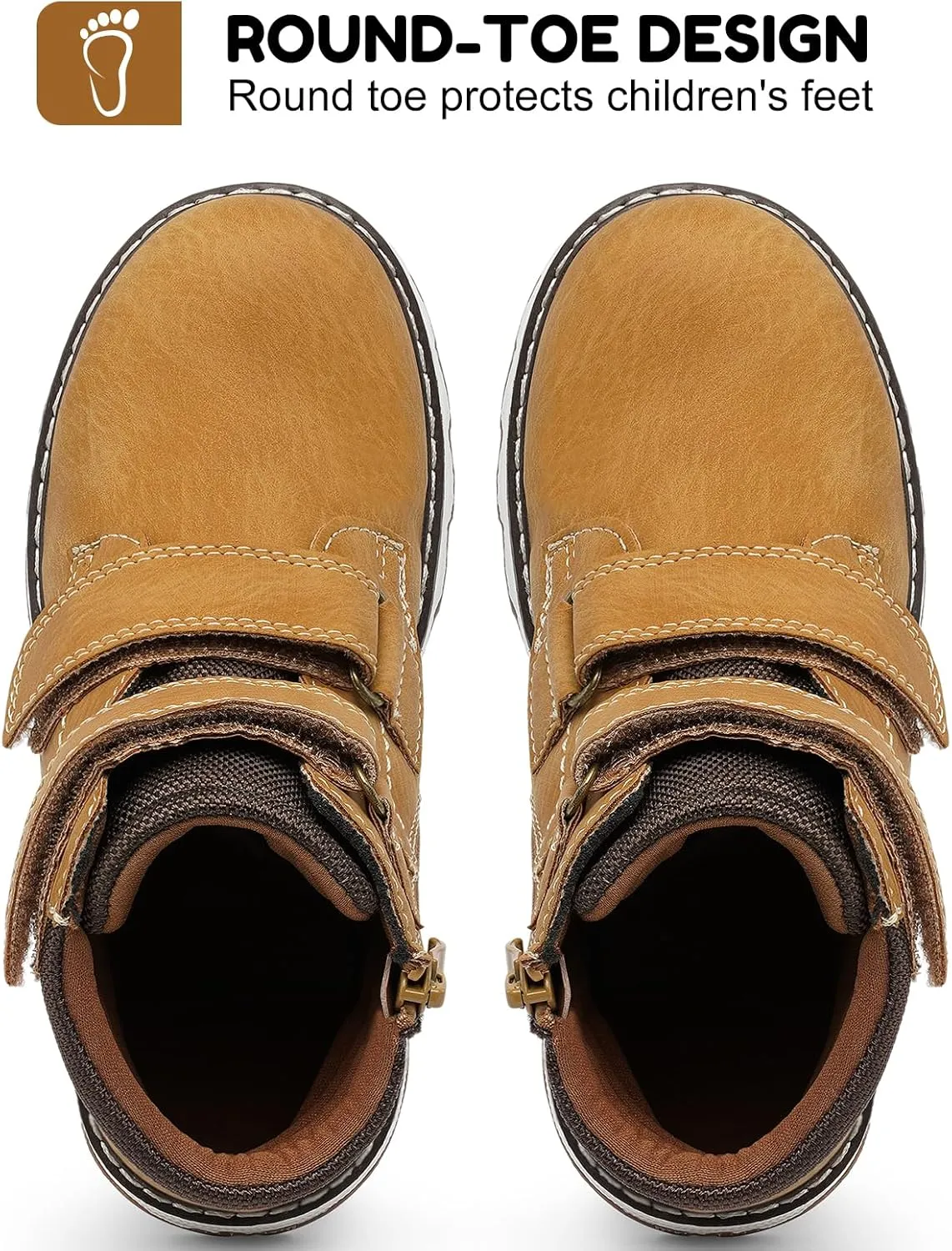 Boys Ankle Boots Kids Winter Walking Boots Shoes Boy Zipper Boot Hiking Boots