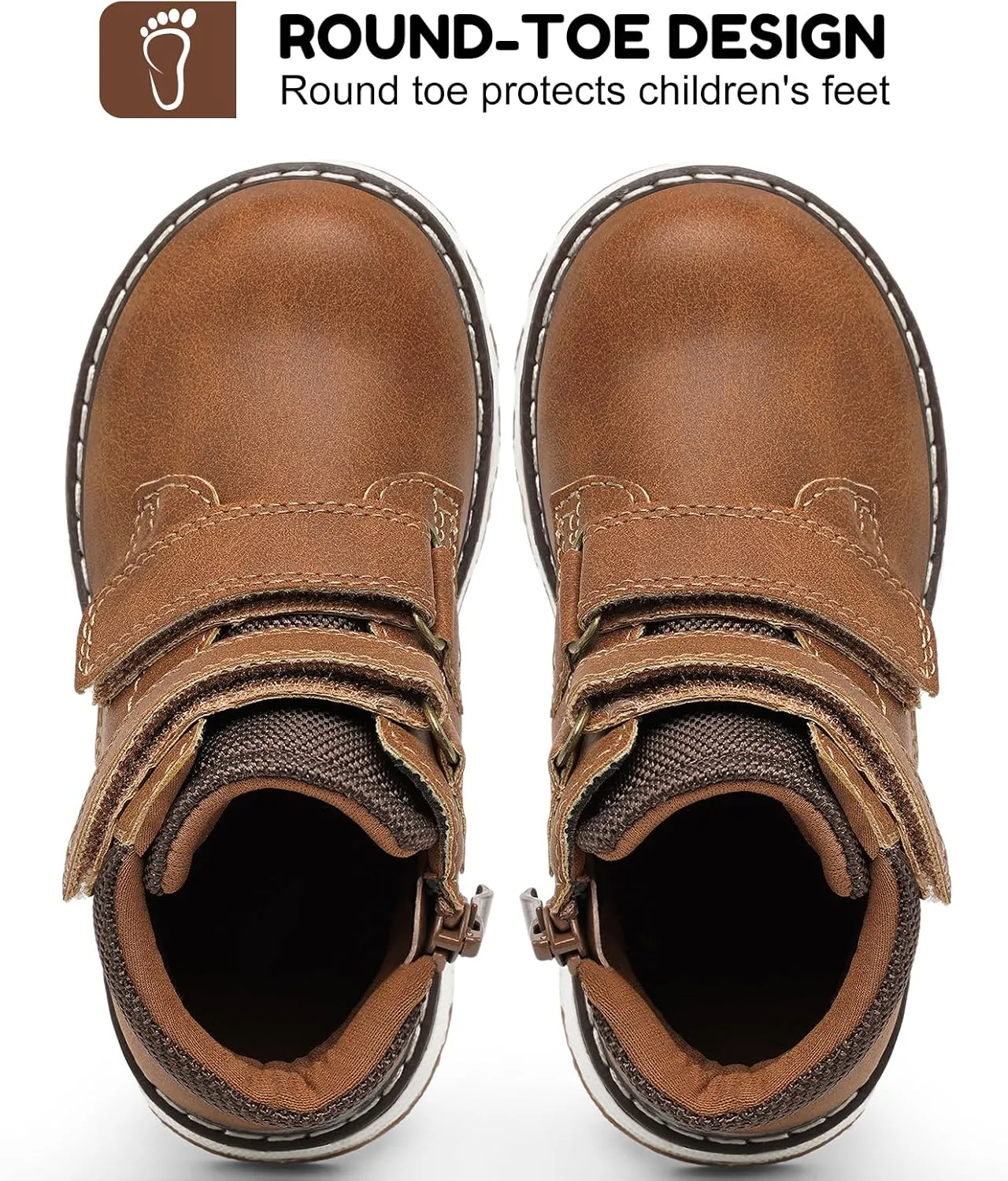 Boys Ankle Boots Kids Winter Walking Boots Shoes Boy Zipper Boot Hiking Boots