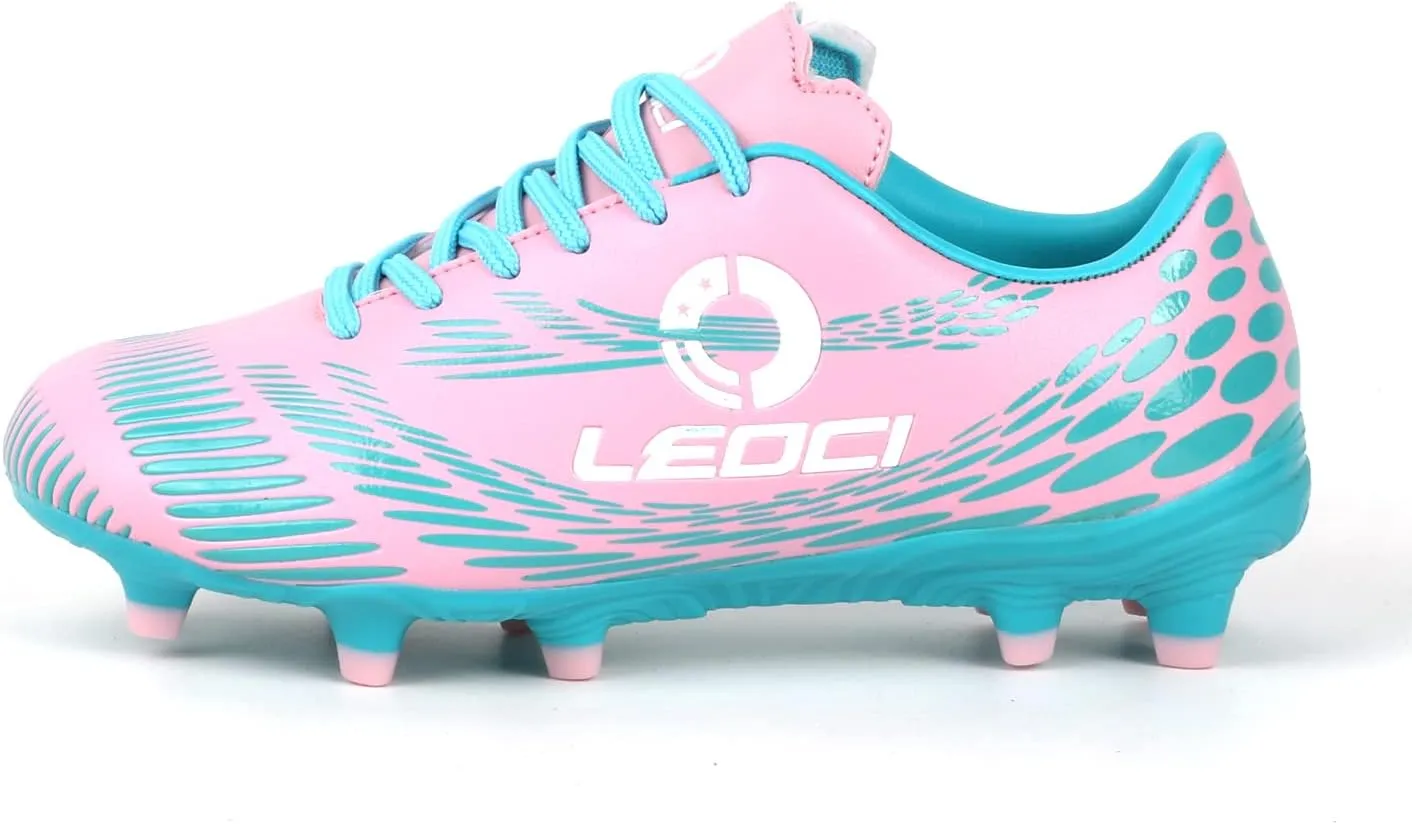 Boys Girls Firm Ground Soccer Cleats Kids Athletic Outdoor/Indoor Football Shoes