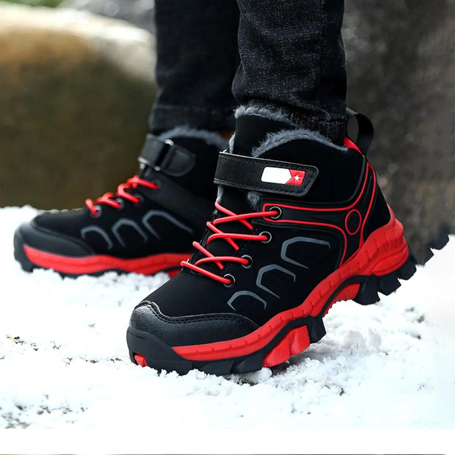 Boys Girls Snow Boots Winter Walking Shoes For Boy Waterproof Outdoor Ankle Boots for Toddler Baby Infant