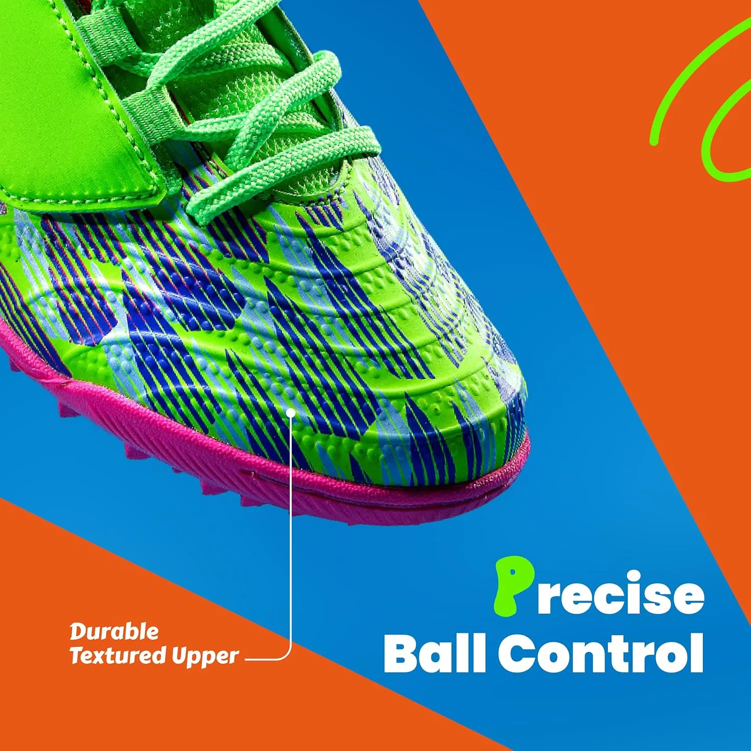Boys Girls Soccer Cleats Indoor Turf Soccer Football Shoes Artificial Firm Ground Athletic Outdoor Youth Futsal Unisex-Child Lightweight Training Flexible Durable Comfortable Traction Breathable