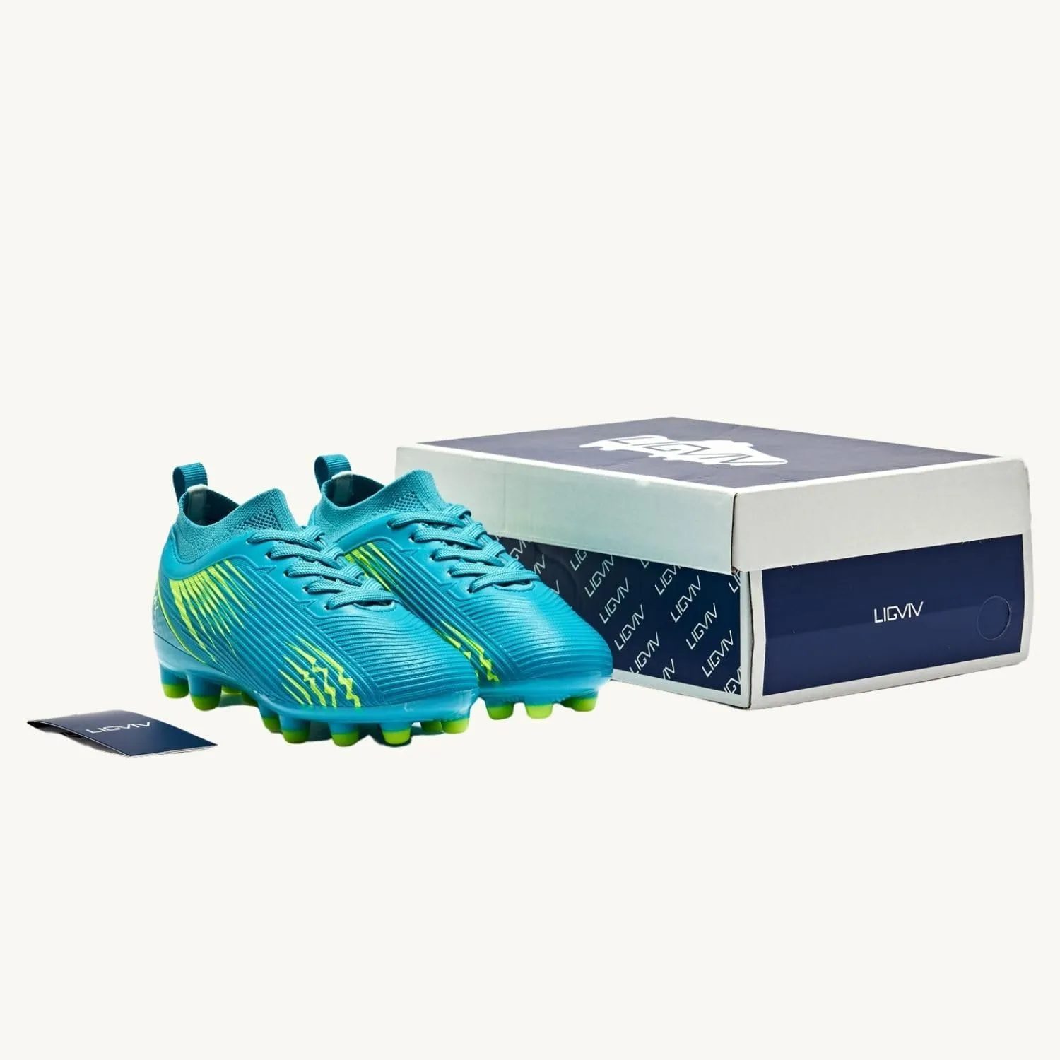 Boys Girls Soccer Cleats - Kids Dynamic Collar Football Shoes - Firm Ground Outdoor(Toddler/Little Kid/Big Kid)
