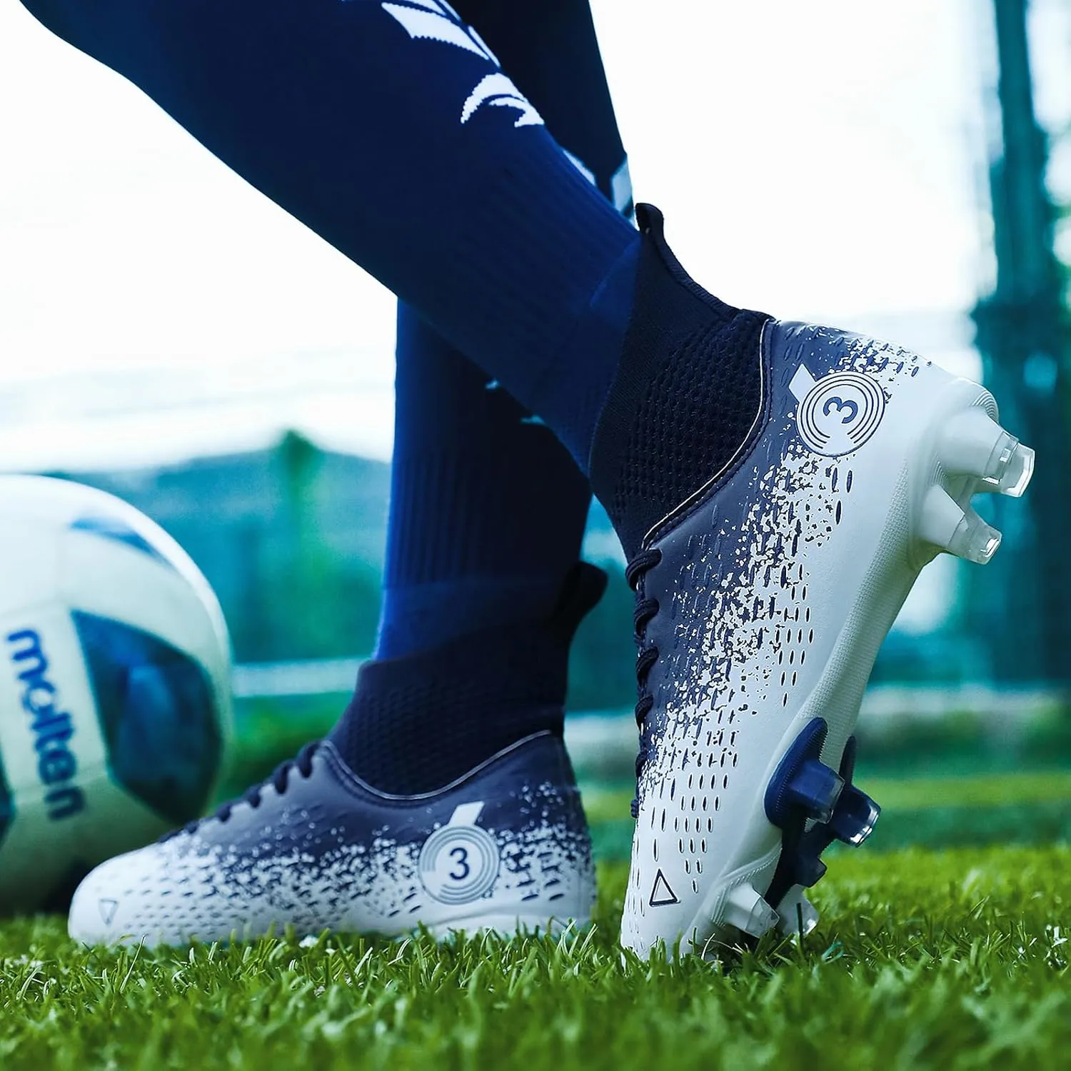 Boys gorls Soccer Cleats Shoes Kids Football clests (Toddler/Litter Kid/Big Kid)