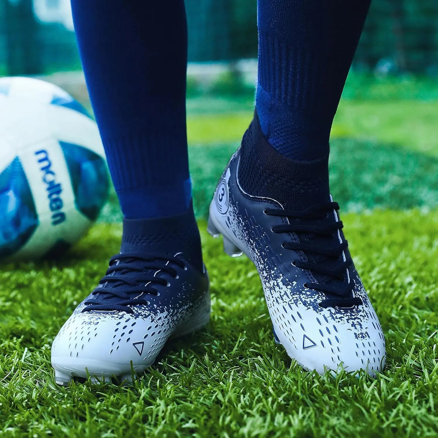 Boys gorls Soccer Cleats Shoes Kids Football clests (Toddler/Litter Kid/Big Kid)