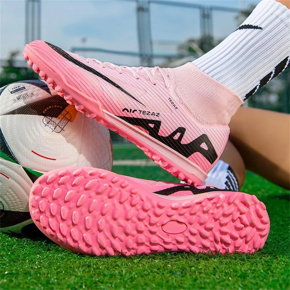 Boys Soccer Shoes Indoor Futsal Turf Big Kids Soccer Cleats Youths TF High-Top Football Boots for Athletic Training