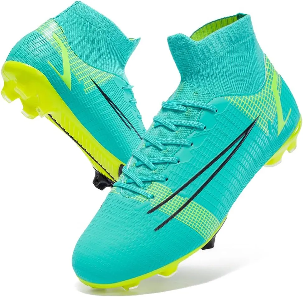 breooes Men’s Soccer Cleats Football Boots Professional Training Turf Mens Outdoor Indoor Sports Athletic Big Boy's Fashion Sneaker