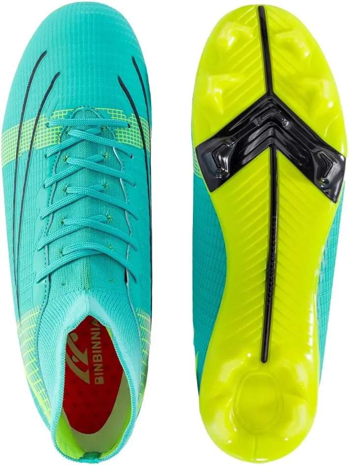breooes Men’s Soccer Cleats Football Boots Professional Training Turf Mens Outdoor Indoor Sports Athletic Big Boy's Fashion Sneaker