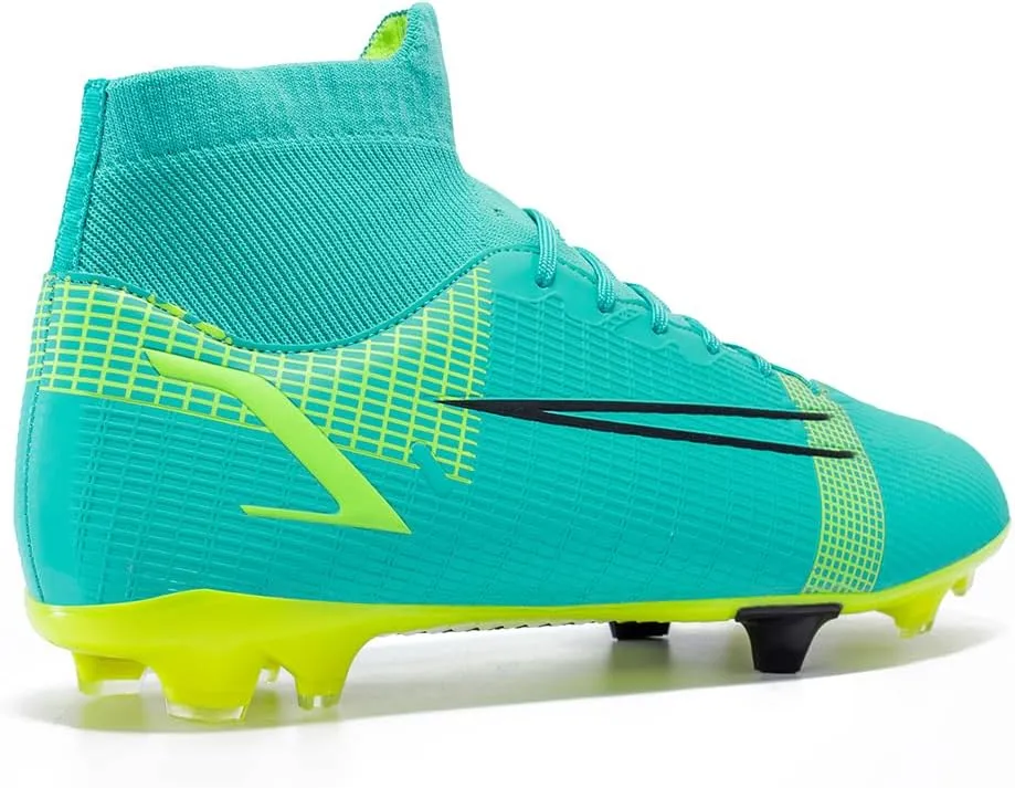 breooes Men’s Soccer Cleats Football Boots Professional Training Turf Mens Outdoor Indoor Sports Athletic Big Boy's Fashion Sneaker
