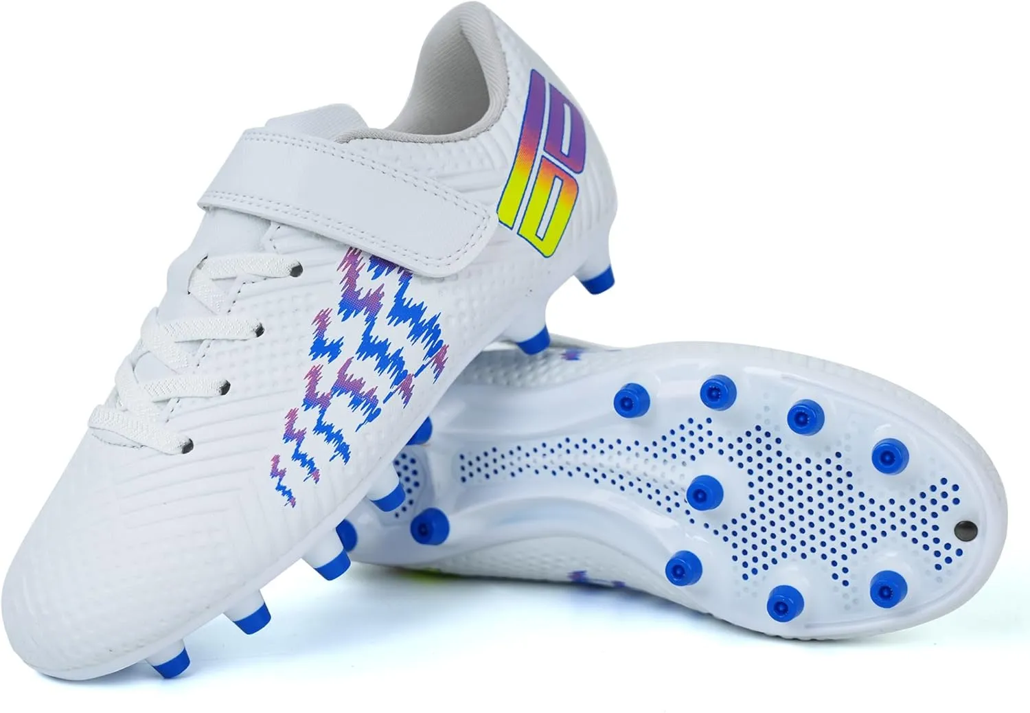 brooman Kids Firm Ground Soccer Cleats Boys Girls Football Shoes