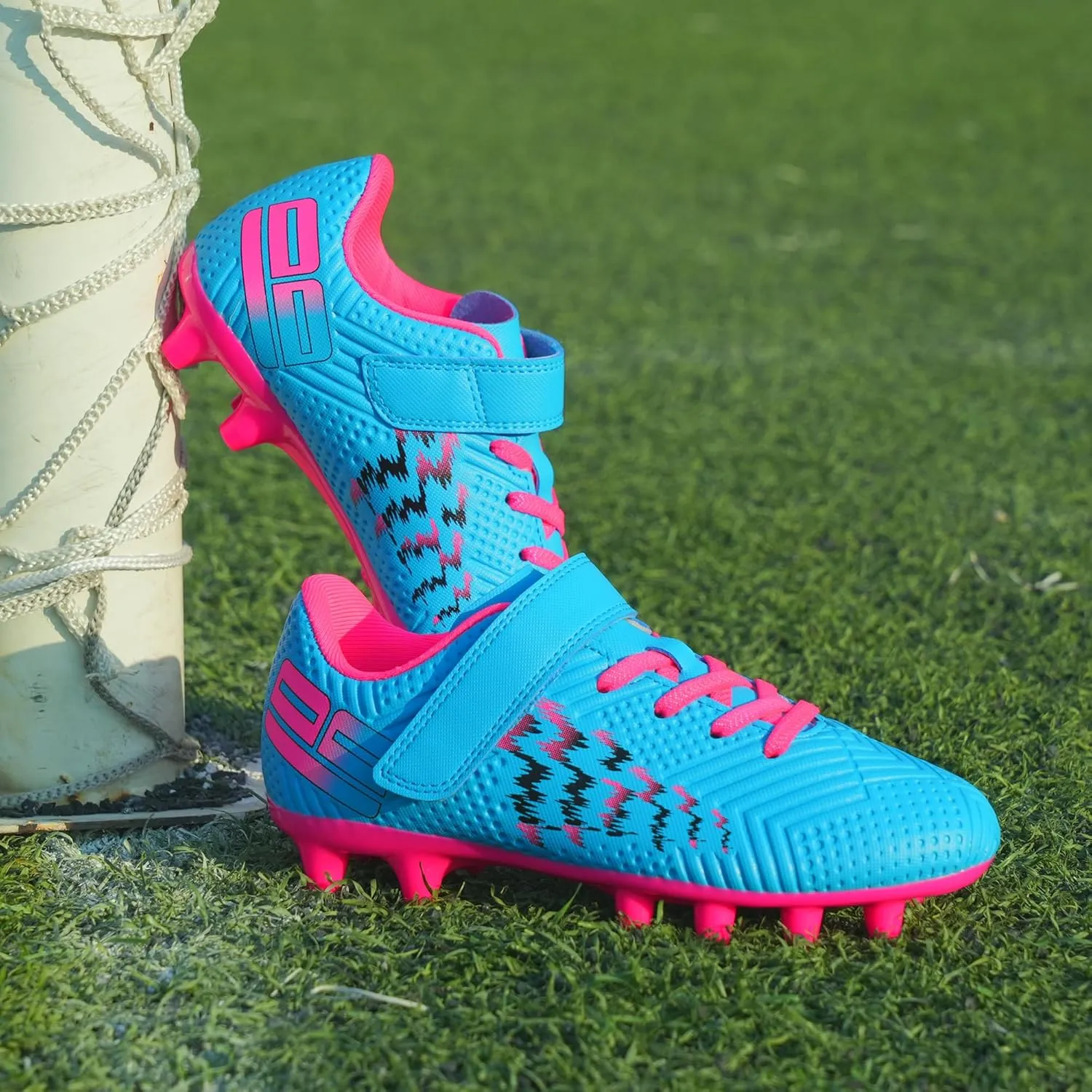 brooman Kids Firm Ground Soccer Cleats Boys Girls Football Shoes