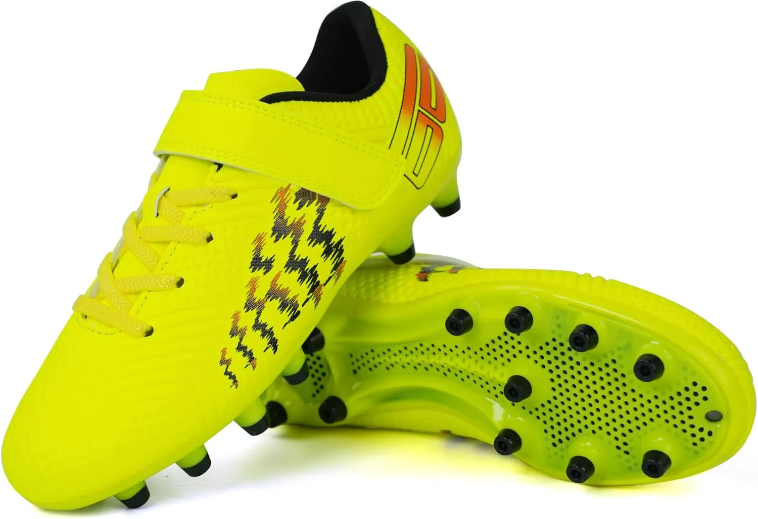 brooman Kids Firm Ground Soccer Cleats Boys Girls Football Shoes