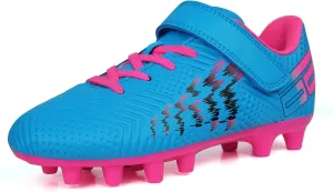 brooman Kids Firm Ground Soccer Cleats Boys Girls Football Shoes