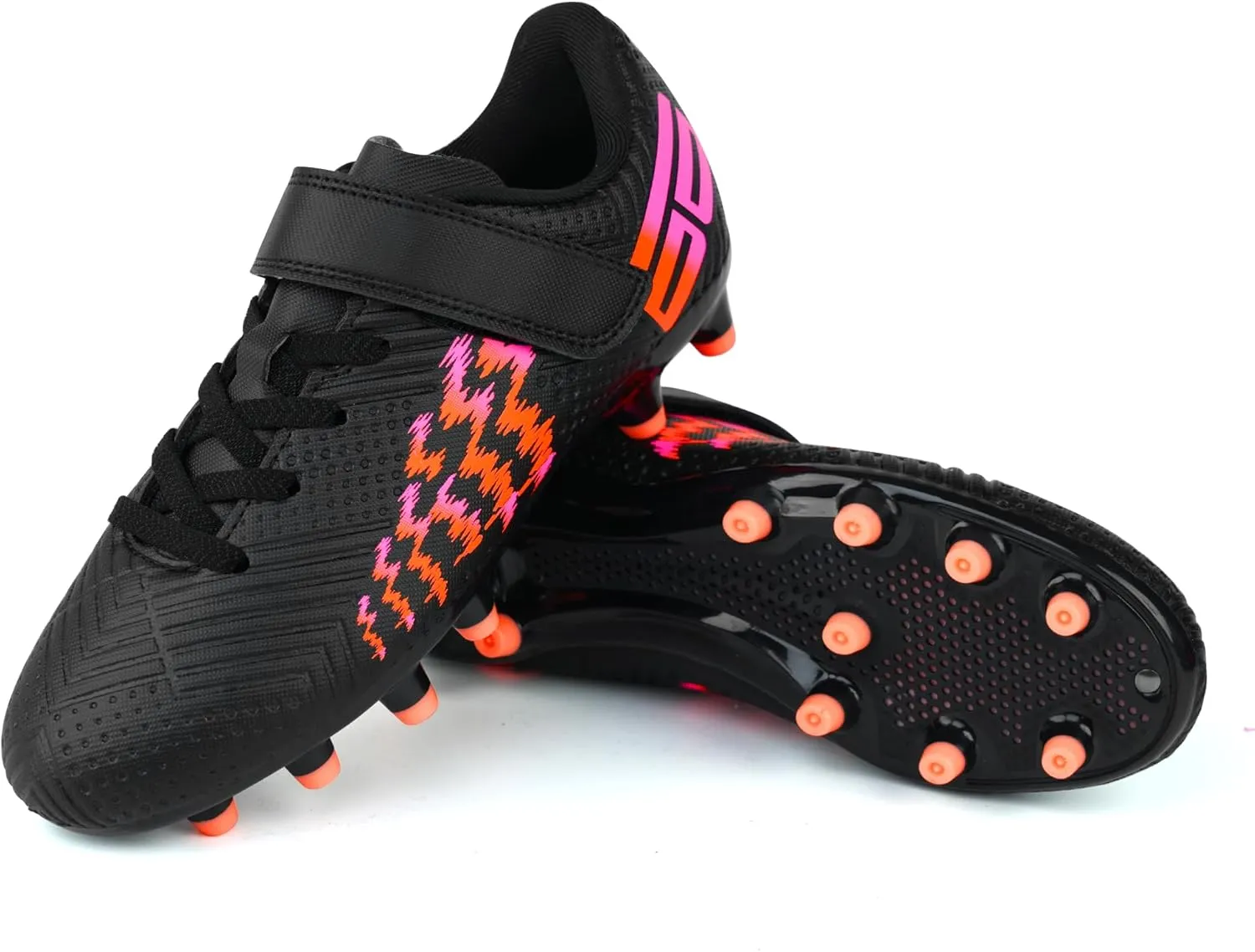 brooman Kids Firm Ground Soccer Cleats Boys Girls Football Shoes
