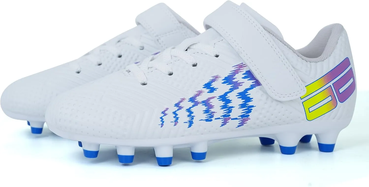 brooman Kids Firm Ground Soccer Cleats Boys Girls Football Shoes