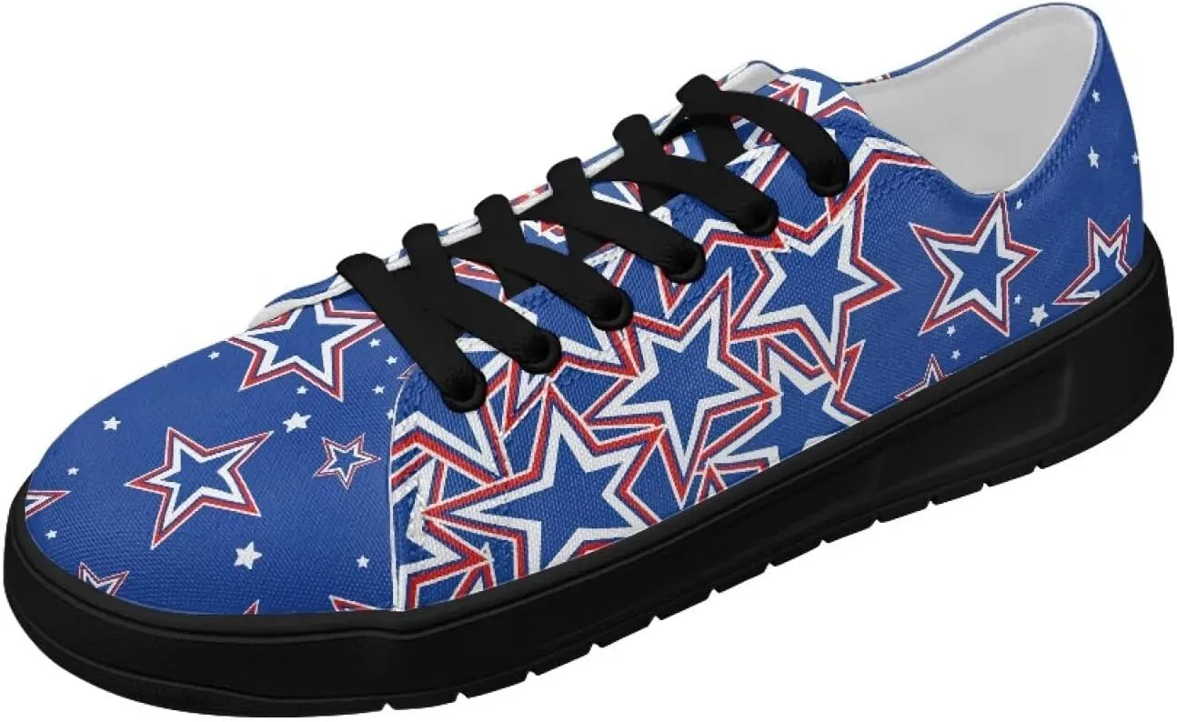 Canvas Shoes Lace-Up Low Top Sneakers Womens Fashion Casual Shoes Walking Comfortable Platform Canvas Sneakers