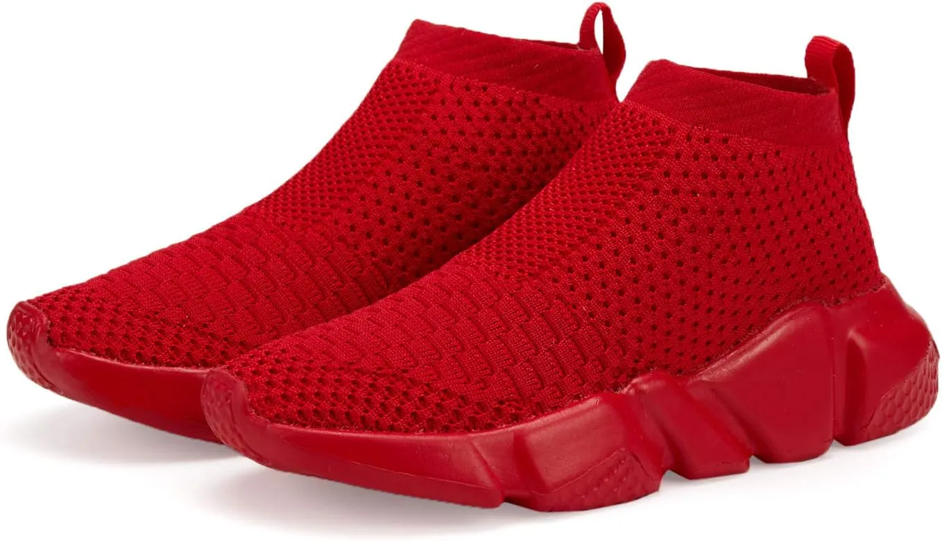 Casbeam Boys and Girls Breathable Lightweight Fashion Casual Sports Walking Shoes Running Sneakers High Top (Toddler/Little Kid Bib Kid)