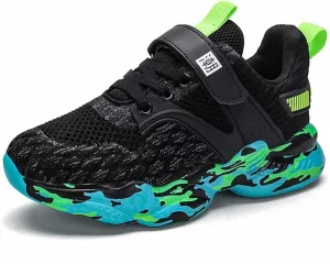 Children Toddler Boys Sneakers Casual Comfortable Breathable Thick Sole Non Slip Lightweight Walking Tennis Shoes