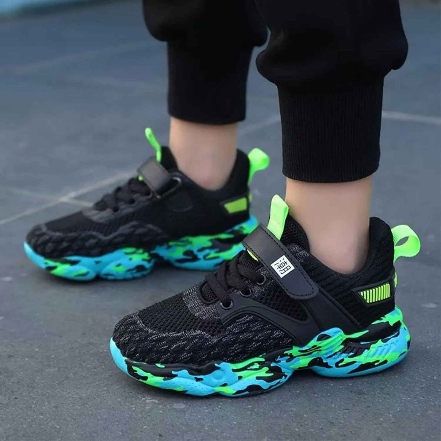 Children Toddler Boys Sneakers Casual Comfortable Breathable Thick Sole Non Slip Lightweight Walking Tennis Shoes