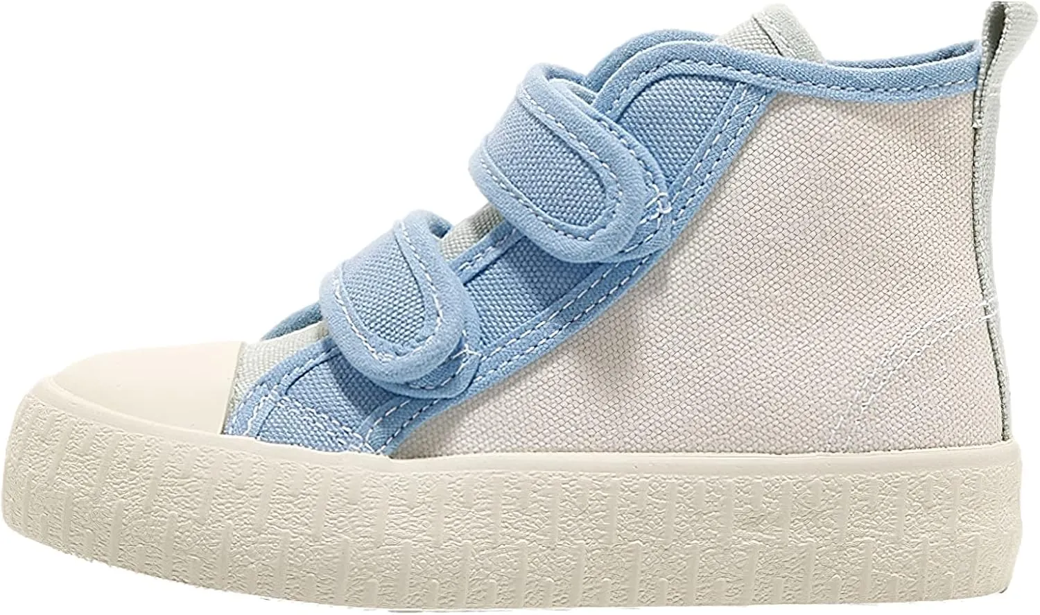 Children's Casual Canvas Shoes High Top Hook&Loop Sneakers for Boys and Girls