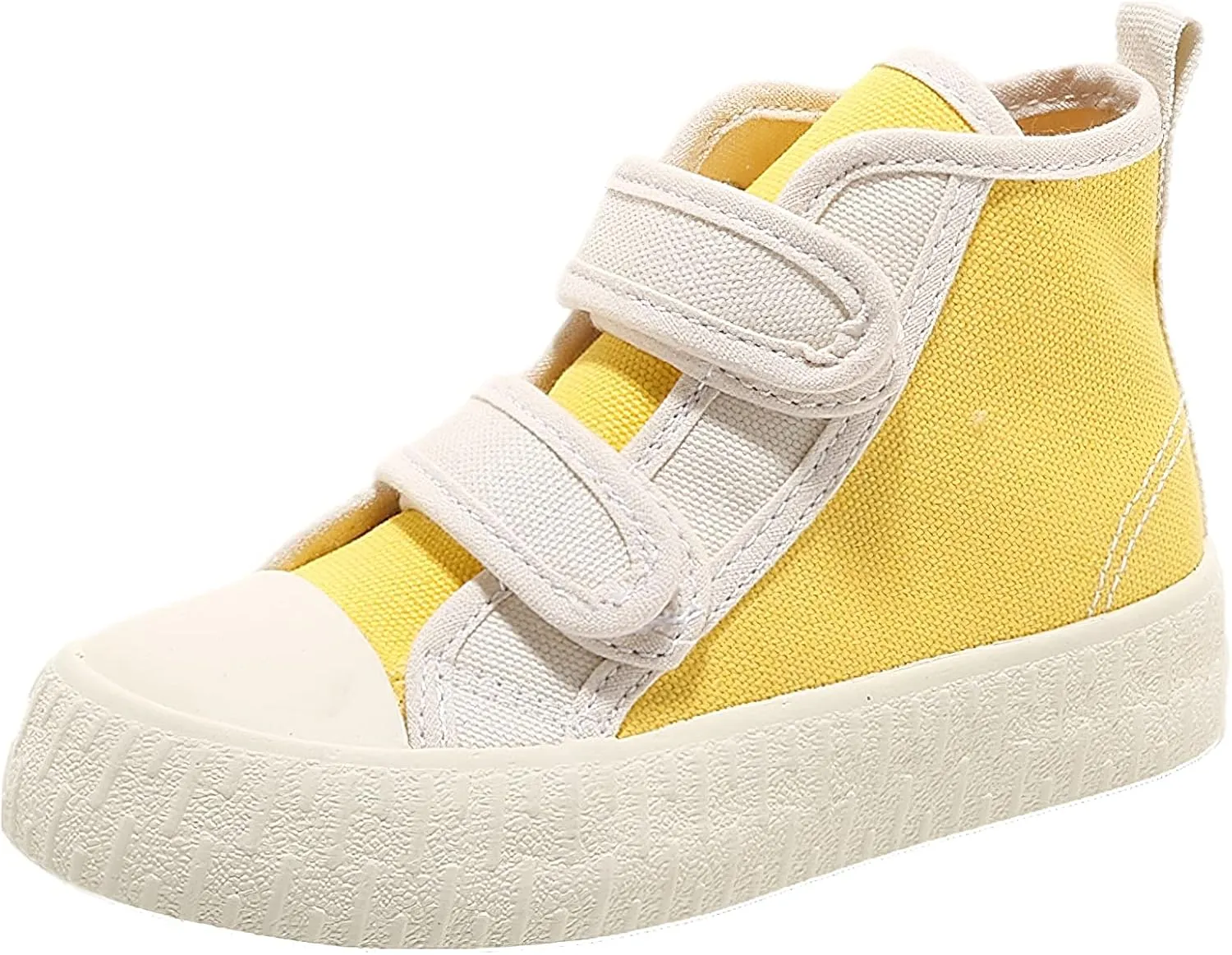 Children's Casual Canvas Shoes High Top Hook&Loop Sneakers for Boys and Girls